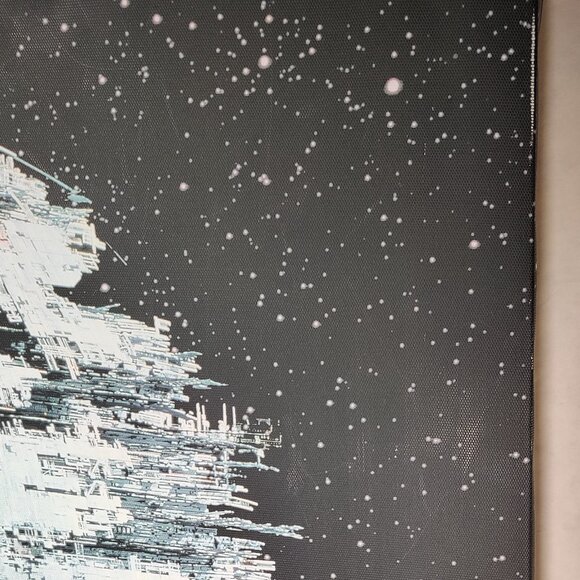 Star Wars Death Star II Canvas 22 x 22 in Return of the Jedi Light Up Disney - Picture 11 of 16